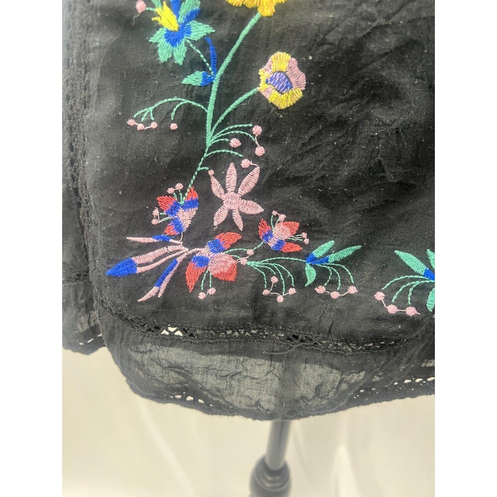 Umgee Embroidered Boho Dress, Black Floral Small‎ - Picture 5 of 6